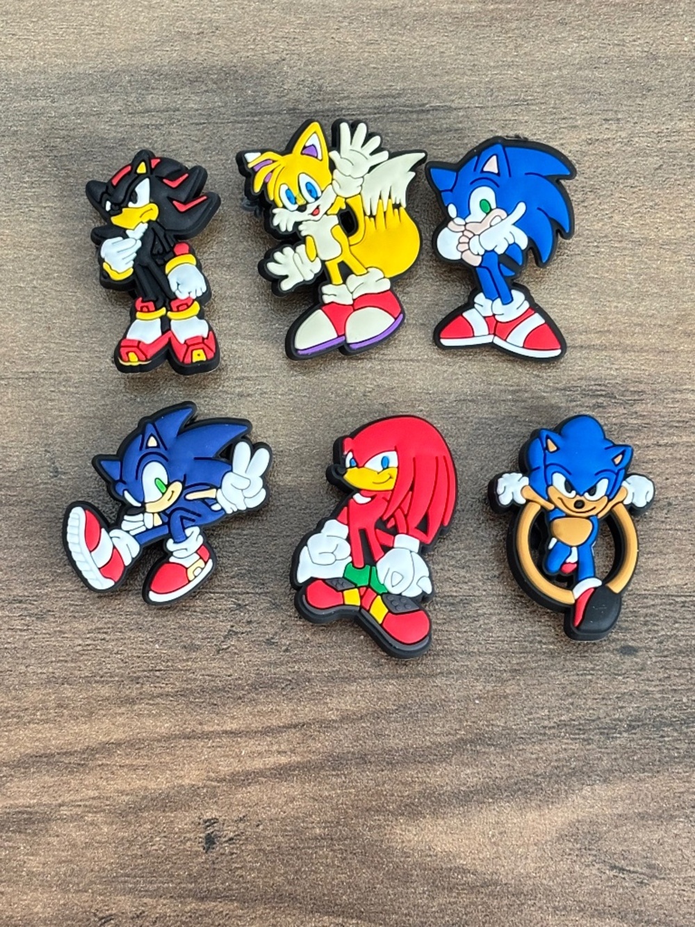 NEW Sonic the Hedgehog Shoe Crocs Charms Croc Sonic Knuckles Tails Shadow Lot 6